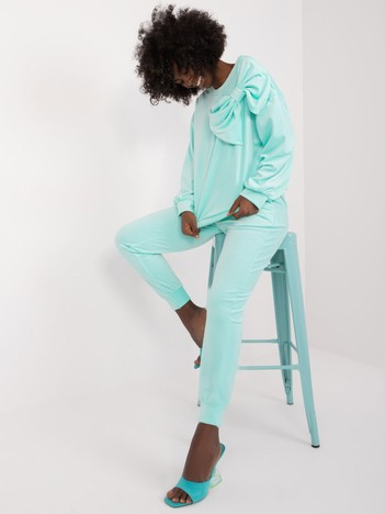 Mint women's casual velour set wholesale.