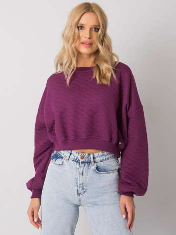 Purple quilted sweatshirt Crystal.