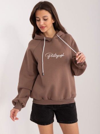 Wholesale Brown insulated hoodie.