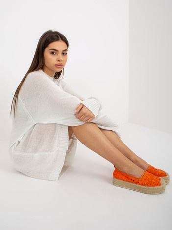 Hurt White oversized knitted dress with wool blend.