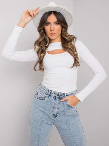 White blouse with a cutout Jonnelle RUE PARIS.
