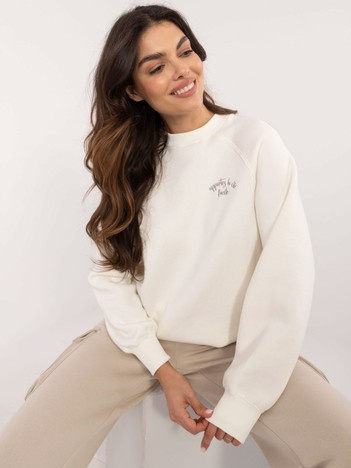 Hurt Ecru sweatshirt without a hood with insulation SUBLEVEL.