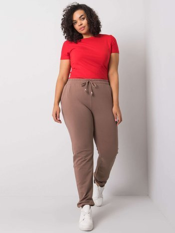Brown plus size sweatpants Beatriz.
