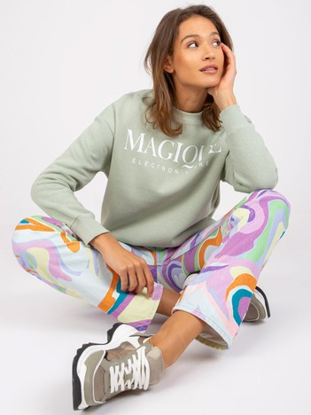 Light-green sweatshirt without hood Alizee SUBLEVEL 
