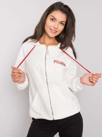 Ecru zipper sweatshirt Ilaria