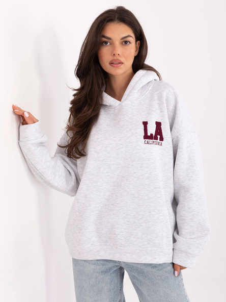 Light gray sweatshirt with the inscription LA.