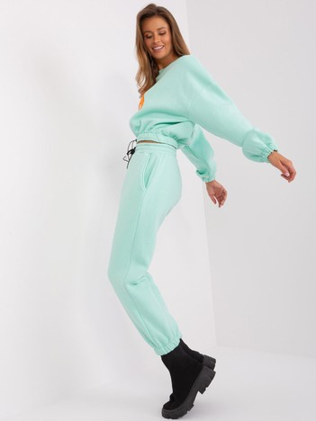 Hurt Mint-fluo orange tracksuit set with letter A.