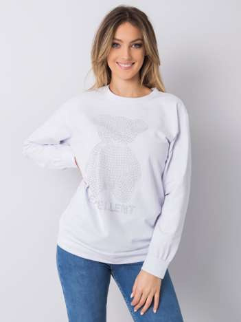 White sweatshirt with Darla applique