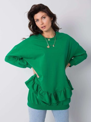 Sanvi green hoodless sweatshirt