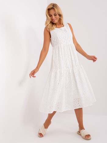 Hurt White lace dress with ruffle OCH BELLA.