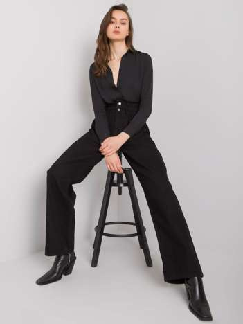 Black Shelburne High Waist Wide Jeans