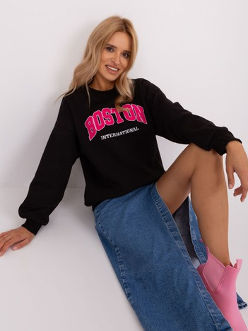 Hurt Black sweatshirt without a hood with an inscription.
