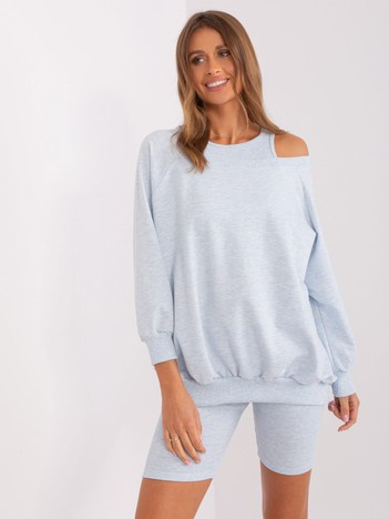 Hurt light blue three-piece casual set.