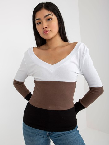 Hurt Black and white basic striped everyday blouse RUE PARIS.