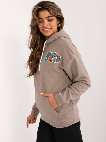 Hurt Dark Beige Kangaroo Hoodie with SUBLEVEL Print