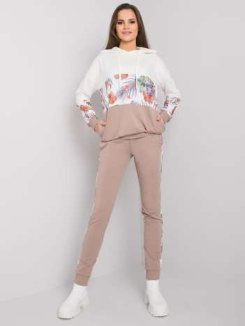 Ecru beige two-piece set made of cotton Melanie RUE PARIS 