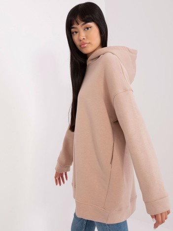 Hurt Dark Beige Basic Oversized Sweatshirt
