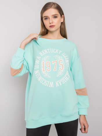 Mint oversize sweatshirt with Kate print