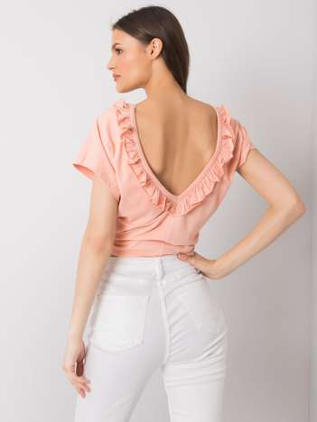 Peach blouse with flounces Leanne 