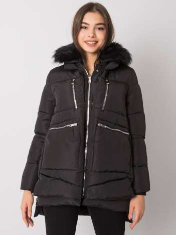 Estherville Black Quilted Winter Jacket