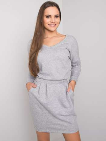 Gray melange dress Kloe RUE PARIS.