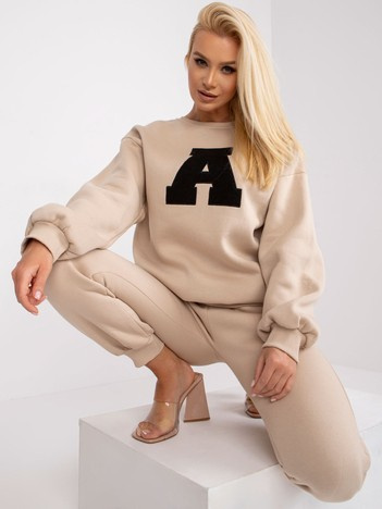 Beige Edvige Cotton Sweatsuit  