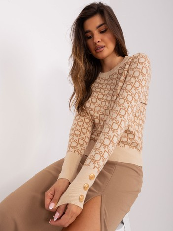 Wholesale Beige-Camel Women's Classic Sweater