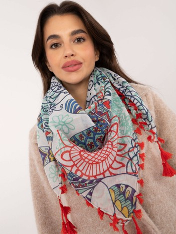 Wholesale Red-ecu women's scarf with print.