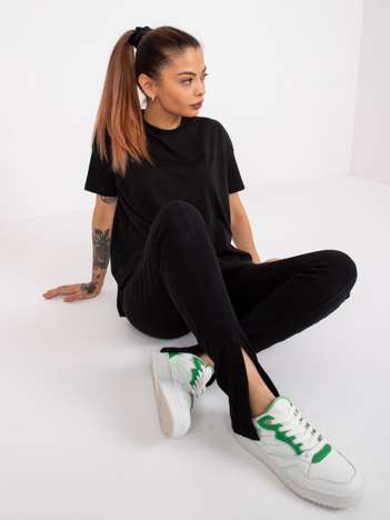 Honorine MAYFLIES black basic cotton t-shirt