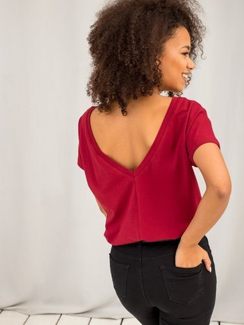 Burgundy t-shirt Fire.