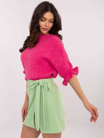 Hurt Fluo pink oversized sweater with wool blend.