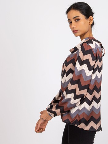Black Patterned Blouse Silesia 