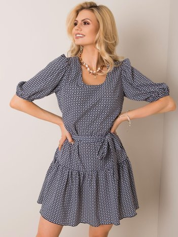 Navy Blue and Red Romance Dress