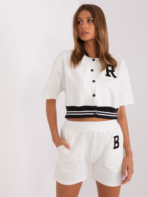 Hurt Ecru komplet casualowy z krótką bluzą baseball