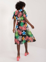 Hurt Czarna midi sukienka z krótkim rękawem