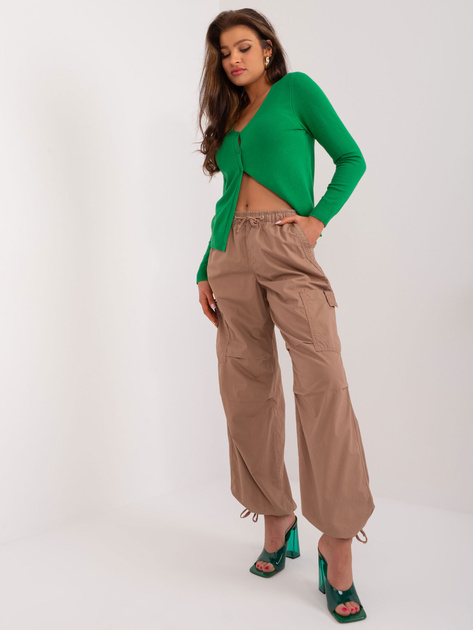 Hurt Jasnobrązowe spodnie typu cargo z bawełny SUBLEVEL