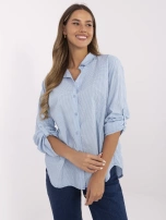 Niebiesko-biała bawełniana koszula w kratkę