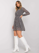 Czarna sukienka z nadrukiem Trinique RUE PARIS