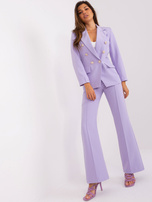 Hurt Jasnofioletowy komplet elegancki ze spodniami