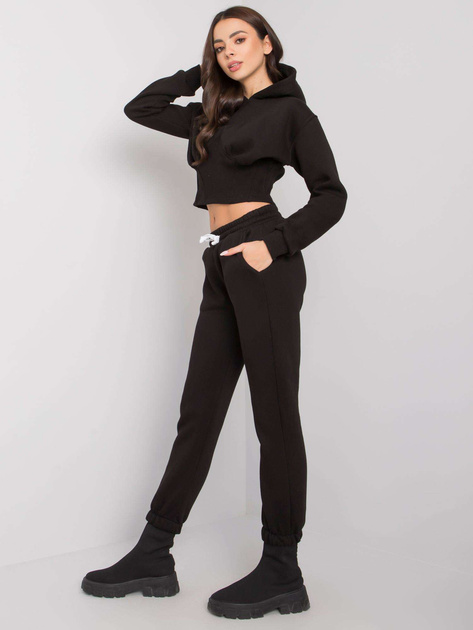 Czarny komplet dresowy ze spodniami Ambretta