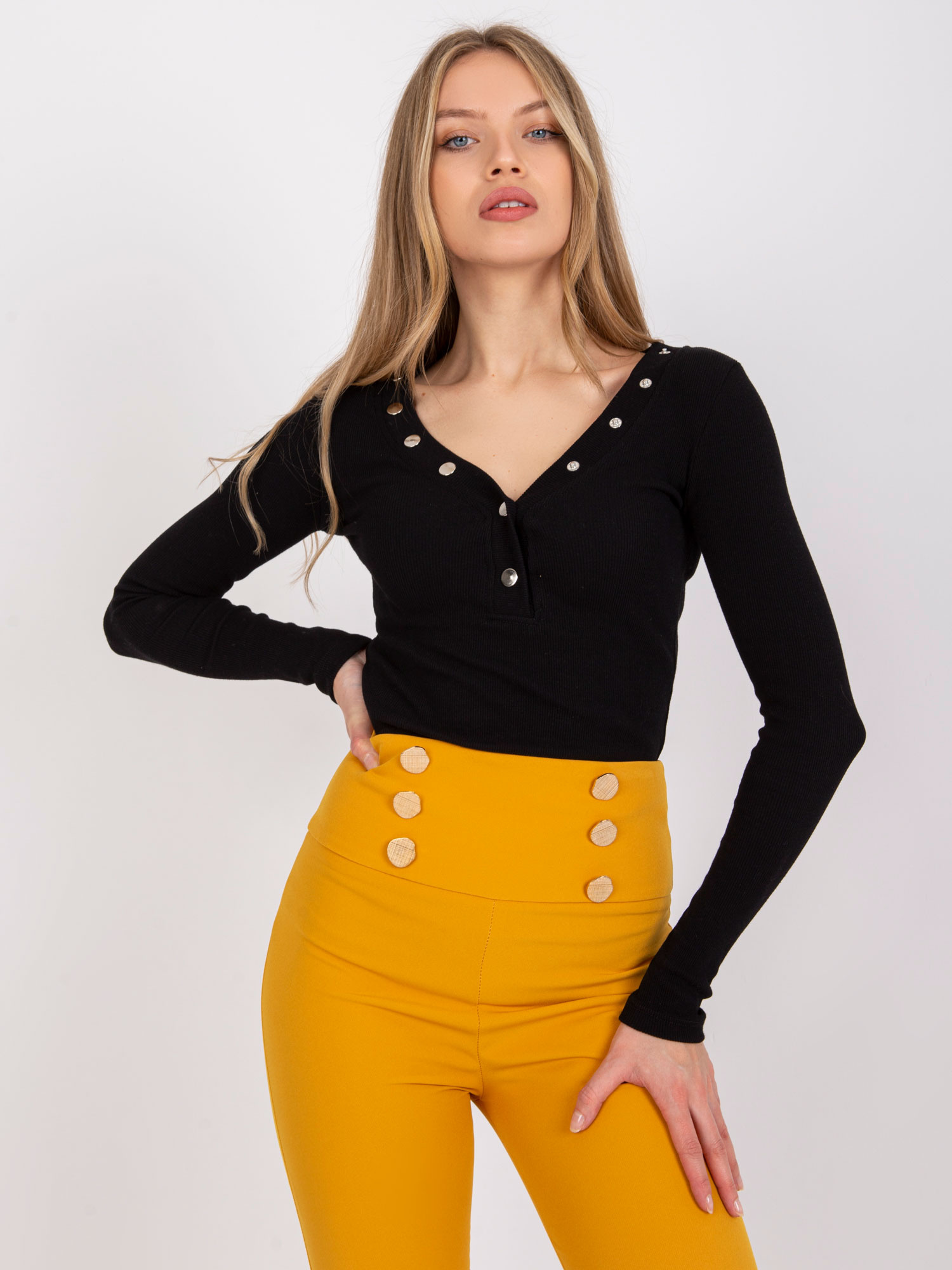 Black striped blouse Tracy RUE PARIS.