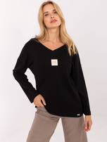 Czarna casualowa bluzka oversize