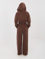 Brązowy dwuczęściowy komplet z krótką bluzą NATURAL SIDE