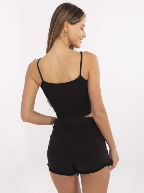 Czarny top na ramiączkach Chelo RUE PARIS