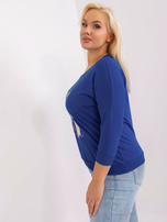 Hurt Kobaltowa bluzka plus size ze ściągaczami