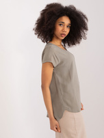 Hurtownia Khaki luźna bluzka na lato SUBLEVEL