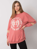 Brudnoróżowa bluza oversize z nadrukiem Kate