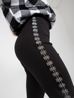 Hurt Czarne damskie legginsy na co dzień high waist  