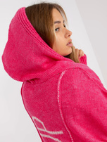 Hurt Fluo różowy luźny kardigan z napisem na plecach OCH BELLA  