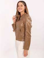 Hurt Camelowa kurtka z ekoskóry